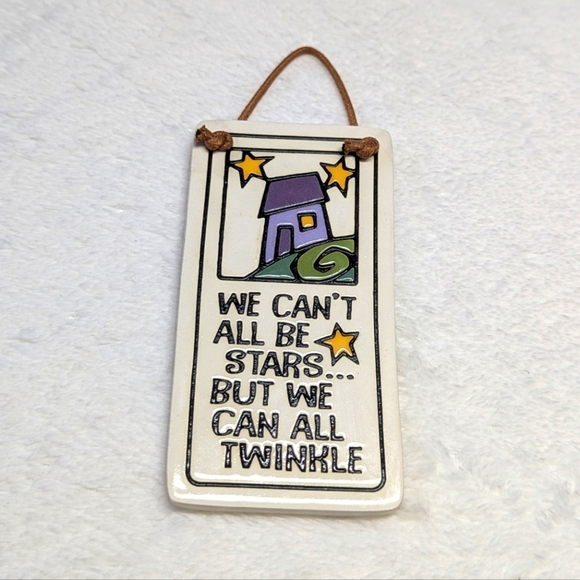 Vintage Spooner Creek Etched Ceramic Wall Plaque w/ Inspirational Saying 2003 - Picture 3 of 6